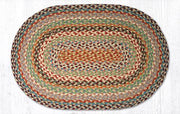 Capitol Earth Rugs Multi-Color Traditional Braided Rug, Oval 20" x 30"