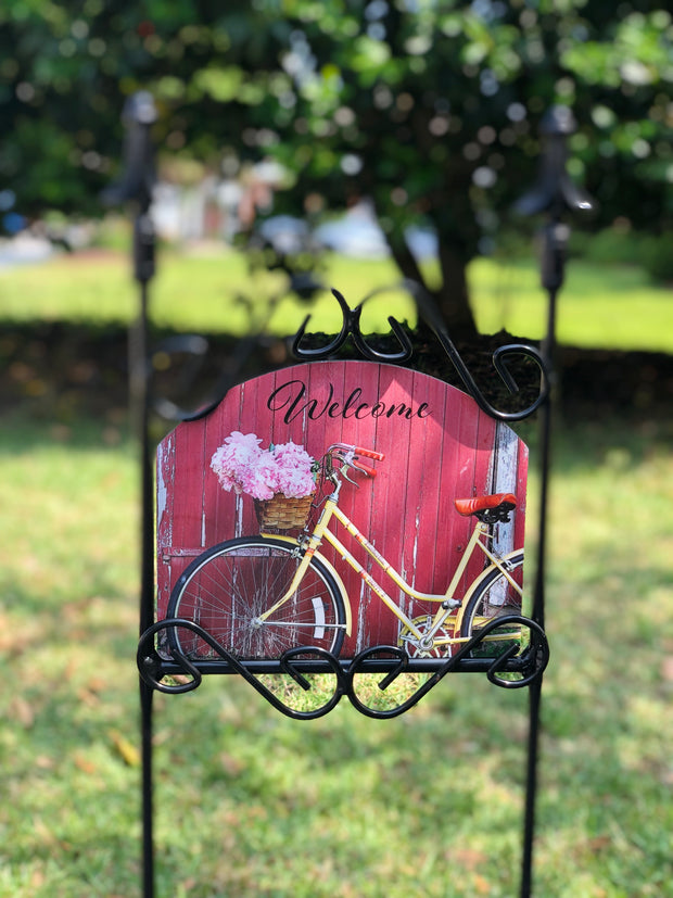 Heritage Gallery Spring Bicycle Garden Sign