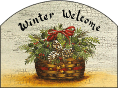 Holly Basket Winter Welcome Garden Sign, Heritage Gallery