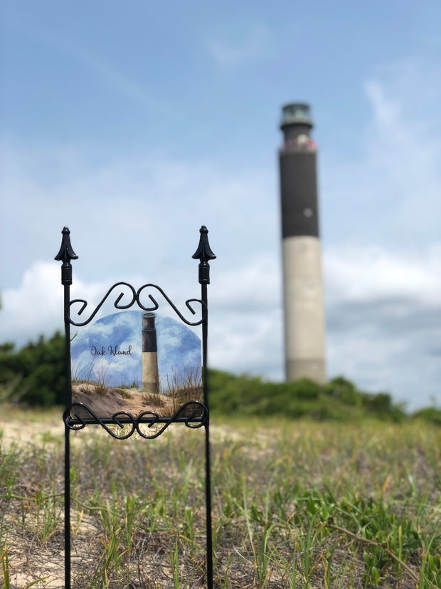 Heritage Gallery Oak Island Lighthouse Garden Sign