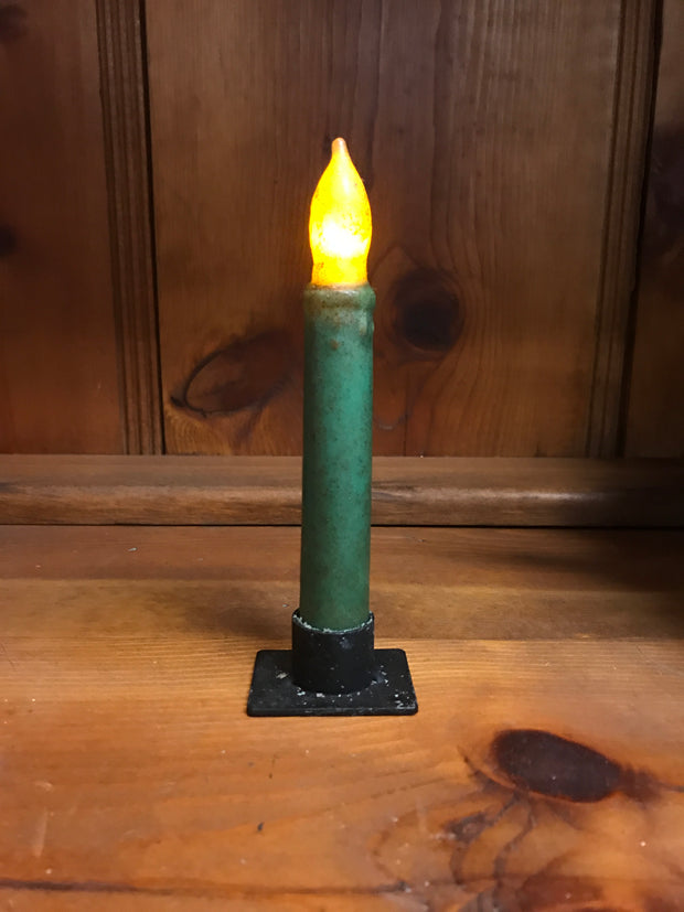 *Battery-Operated 6" LED Dipped Taper Candle with Timer