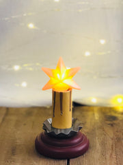 Vickie Jean's Creations Warm Star Hand-Dipped Silicone Candelabra Bulb, Medium Star