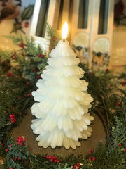 Ivory Christmas Tree Candle