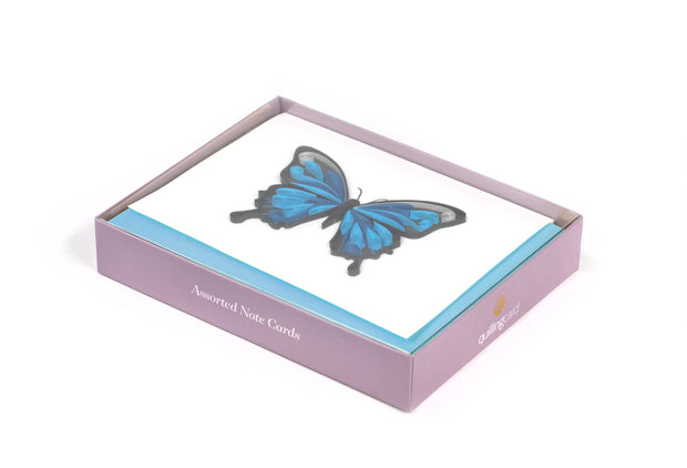 Blue Butterflies Note Card Set