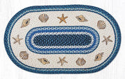 Capitol Earth Rugs Shells Printed Oval Patch Rug, 27" x 45" Oval