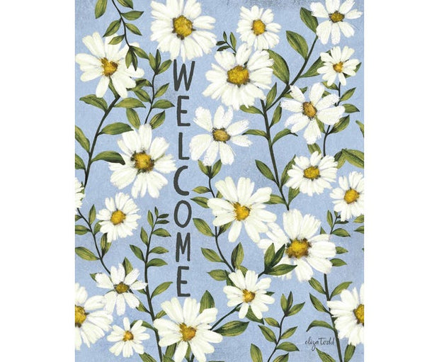 Periwinkle Daisies 20" Art Pole