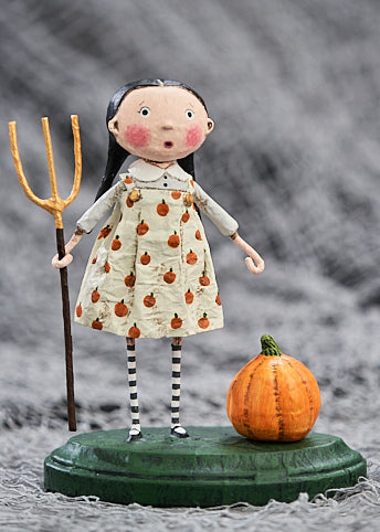 *RETIRED* Pru the Pumpkin Farmer by Lori Mitchell
