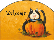 Pumpkin Cat Garden Sign