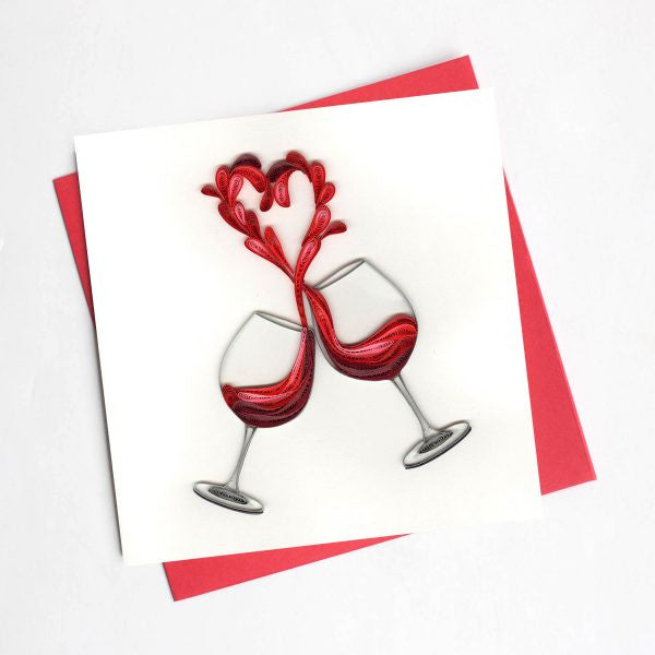 A Toast to Love Quilling Card