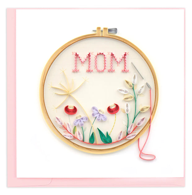 Mom Cross Stitch Quilling Card