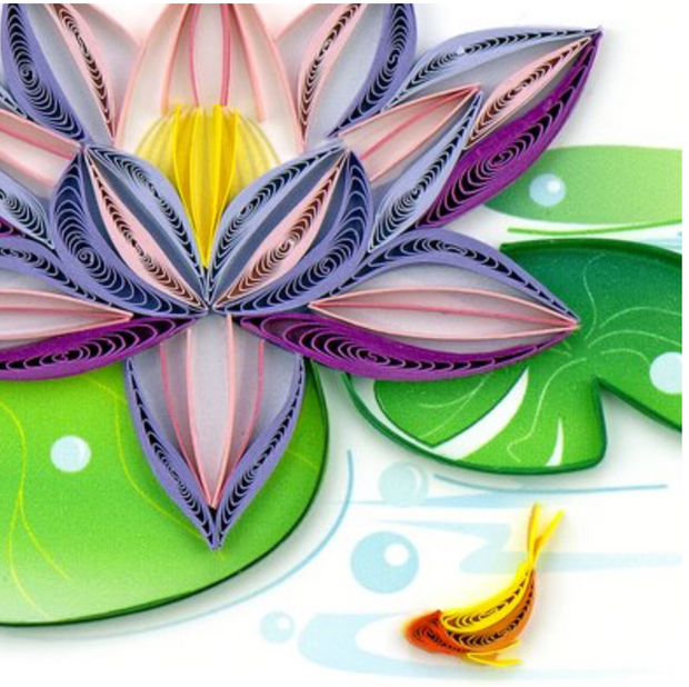 Water Lily Quilling Card