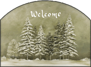 Winter Forest Welcome Garden Sign, Heritage Gallery