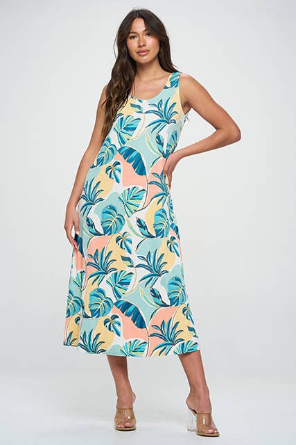 Philodendron Long Tank Dress