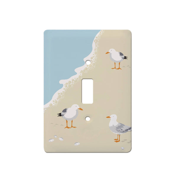 Seagulls & Beach Waves Ceramic Switch Plates