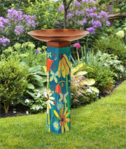 Earth Laughs in Flowers Bird Bath Art Pole