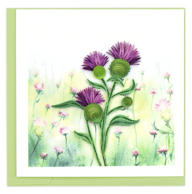 Thistle Quilling Card