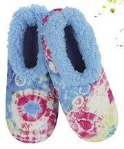 Peace Out Tie Dye Kids Snoozies Slippers