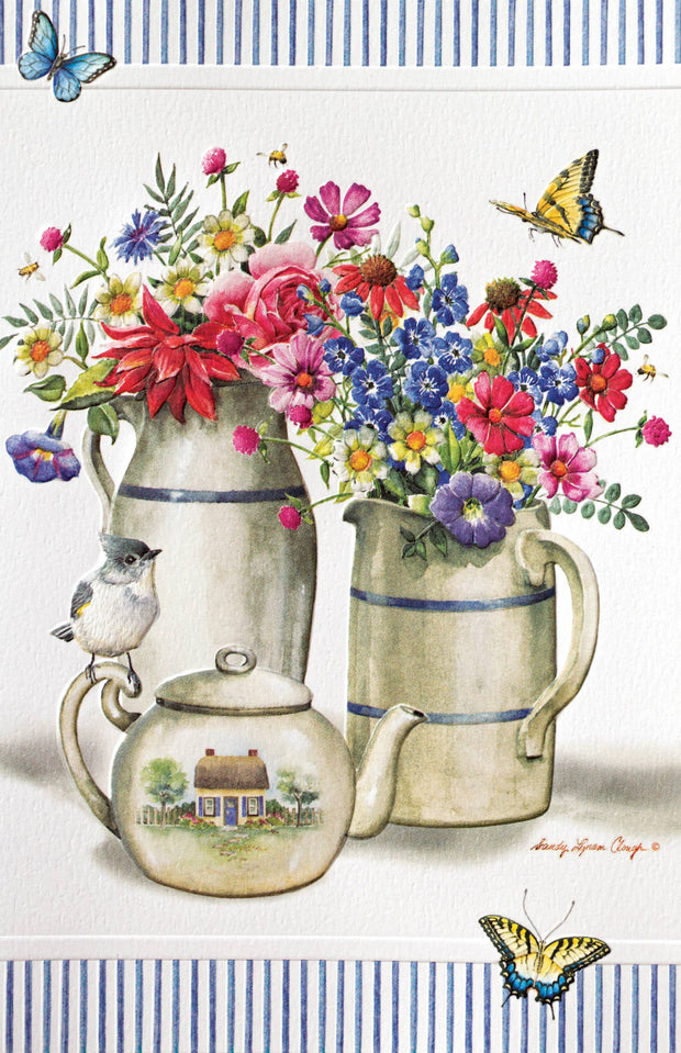 Cottage Bouquet Thinking of You Greeting Card