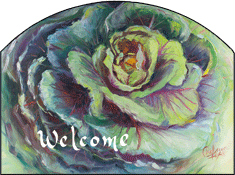 Cabbage Welcome Garden Sign