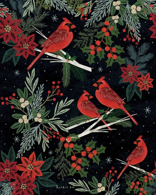 Cardinals & Berries 20" Art Pole
