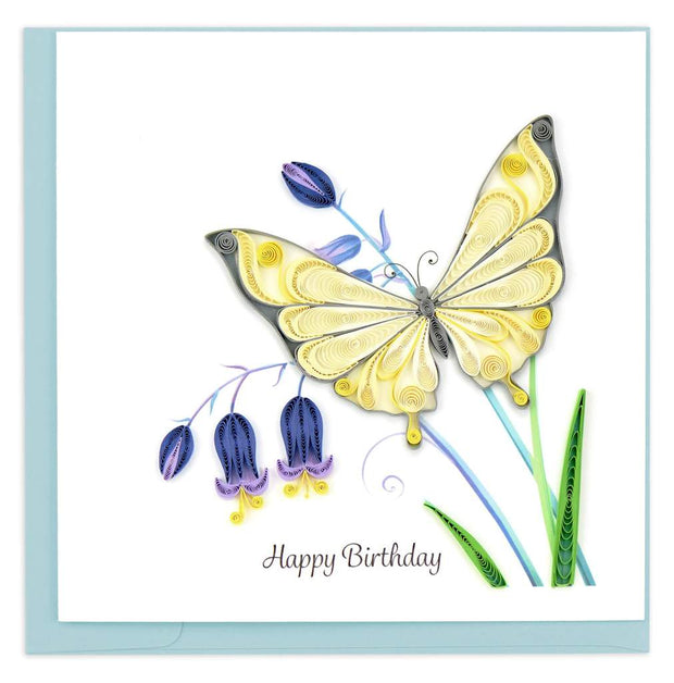 Butterfly & Bluebells Quilling Card