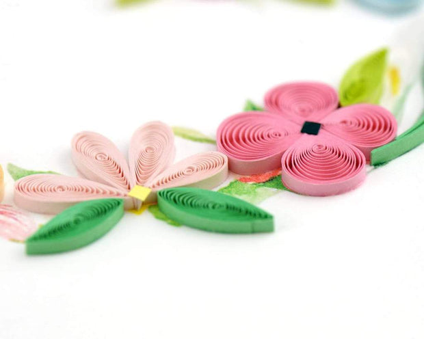 Floral Heart Wreath Quilling Card