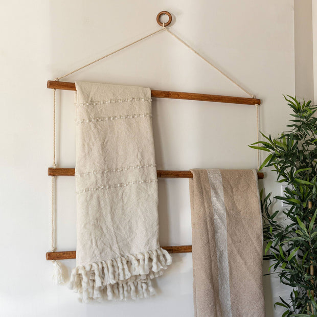 Macrame Hanging Blanket Ladder Wide