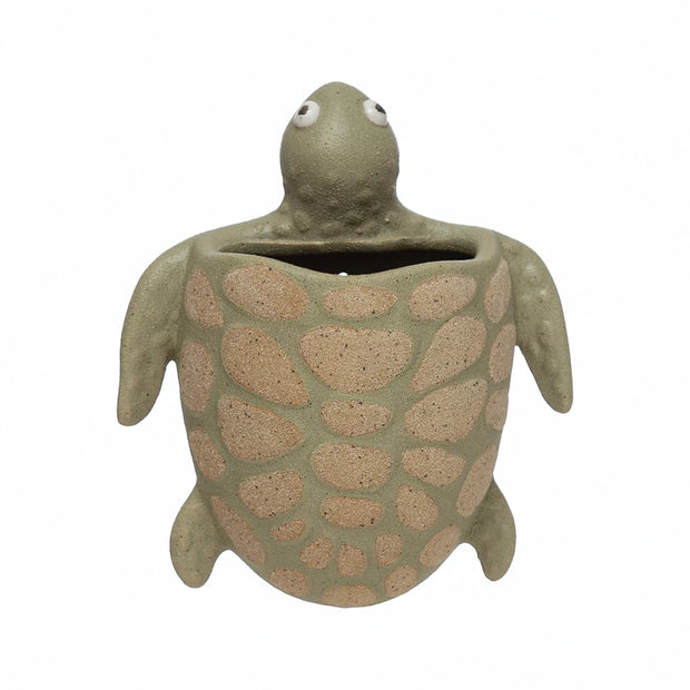 Stoneware Turtle Wall Planter-S