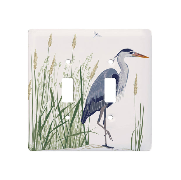 Blue Heron Ceramic Switch Plates
