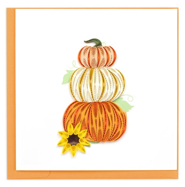 Stacked Pumpkins Quilling Card