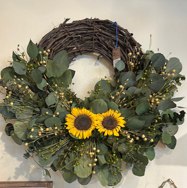 18" Sunflower Elements Wreath
