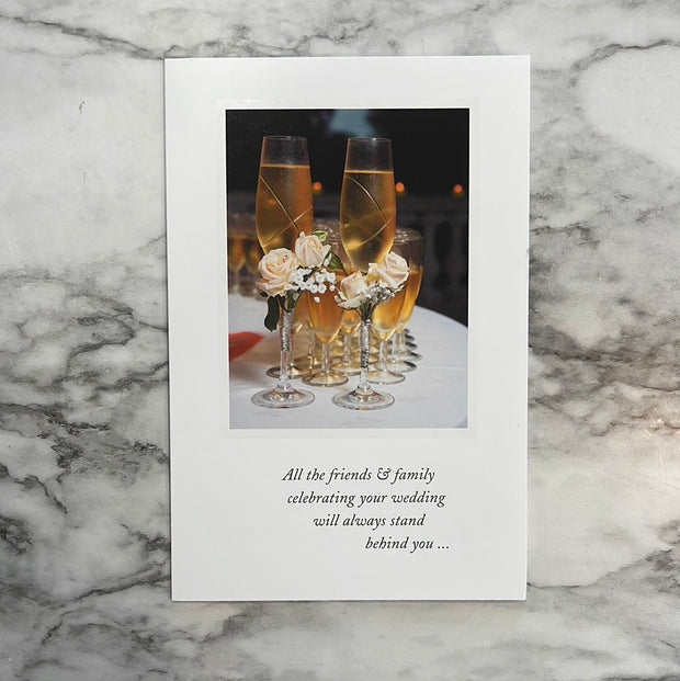 Champagne Flutes Wedding Card