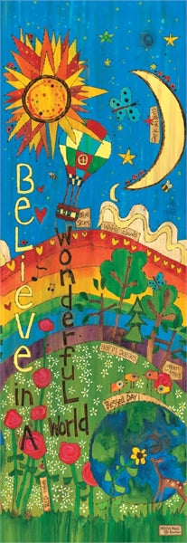 Believe in a Wonderful World 60" Art Pole