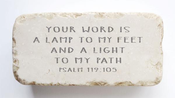 Psalm 119:105 Scripture Stone