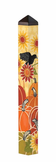 Sunflower Crows 40" Art Pole