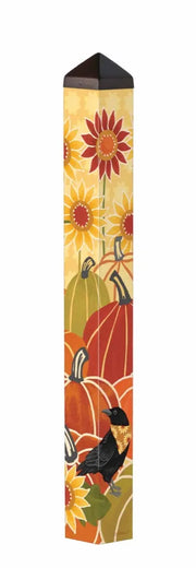 Sunflower Crows 40" Art Pole