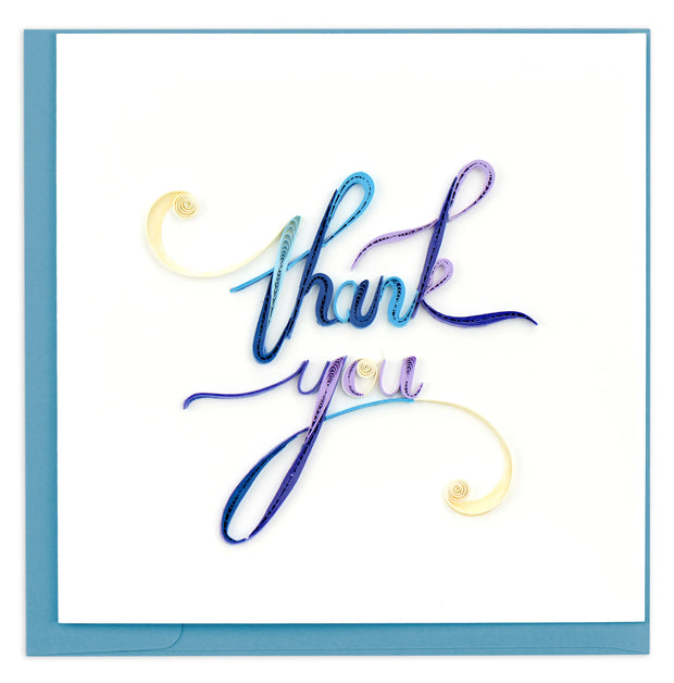 Thank You Script Quilling Card