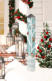 Warm Winter Birds 40" Art Pole